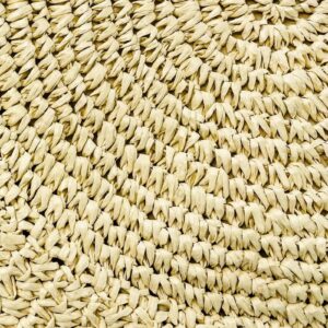 Seamido Straw Bag Handwoven Beach Bags Corn Straw Tote Woven Shoulder Bag For Women (Beige)