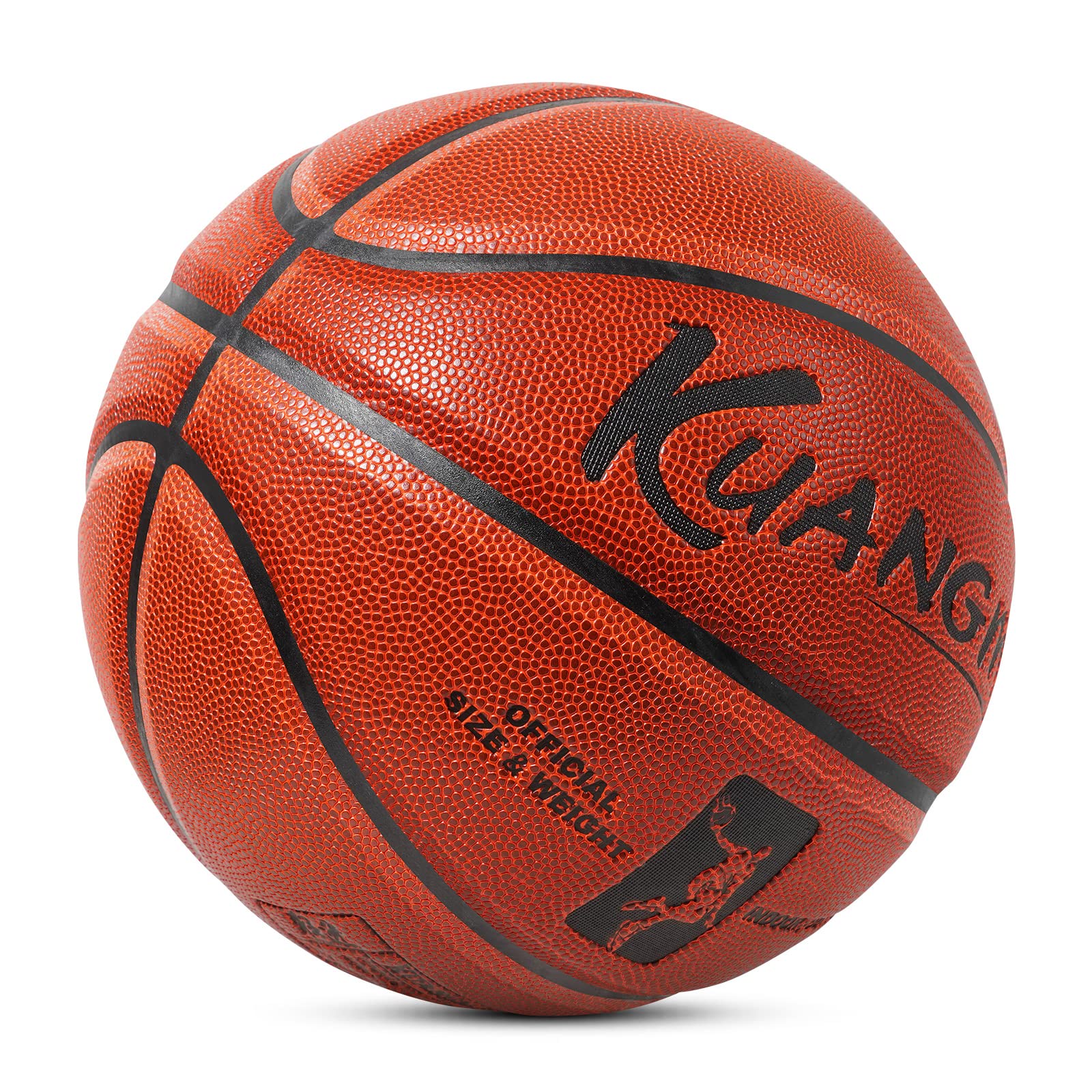 Kuangmi Authentic Series Basketball,Made for Indoor & Outdoor Game Ball,Composite Leather,Men's Official Size 7 29.5", Brown