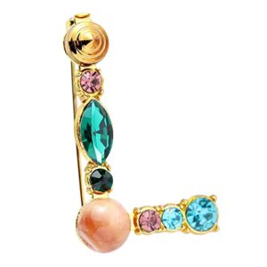 colored turquoise turquoise color letter brooch diamond and brooch brooch brooch nice nice diamond letter brooch shawl and sticks (l, one size)