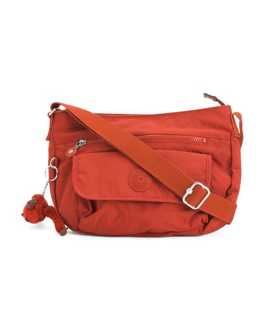 Kipling Womens Women's Syro Bag, Organize Accessories, Surprisingly Spacious, Adjustable Strap, Nylon Crossbody Bag, Red Rust T, 12.25 L x 8.75 H 5 D US