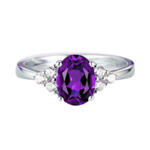 Women Boho Retro Statement Rings Open Adjustable Retro Women's Fashion Opening Ring Diamond Ring Simulation Jewelry Rings -Girl Y-2K Wedding Band Fingerings (Purple, One Size)