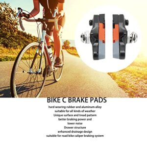 Bike Caliper Brake Block, Road Bike Brake Pads C Type Low Noise Drawer Structure for Road Bikes