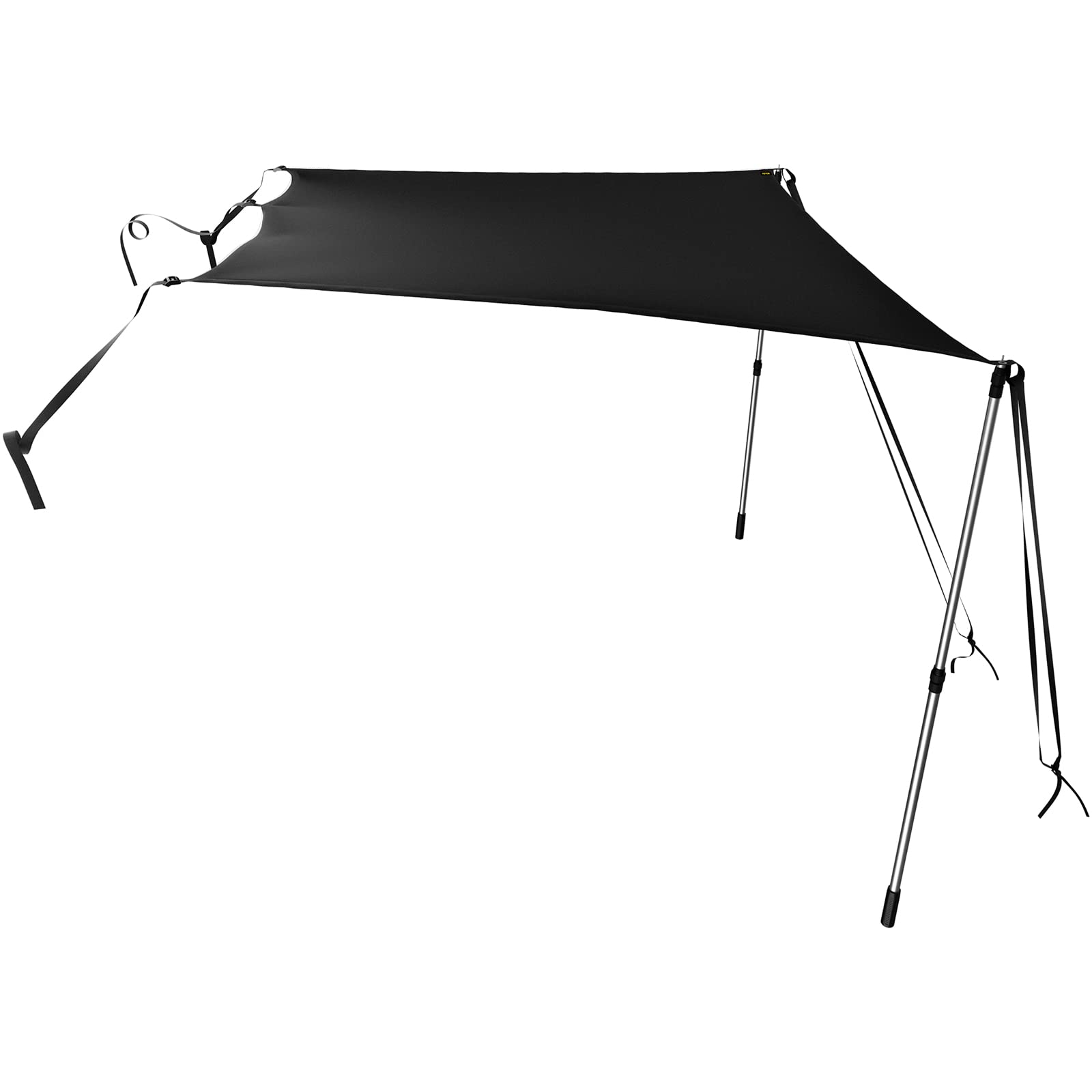 VEVOR T-Top Sun Shade Kit 6' x 7', UV-Proof 600D Polyester T-top Extension Kit with Rustproof Steel Telescopic Poles, Waterproof, Easy to Assemble for T-Tops ＆ Bimini Top