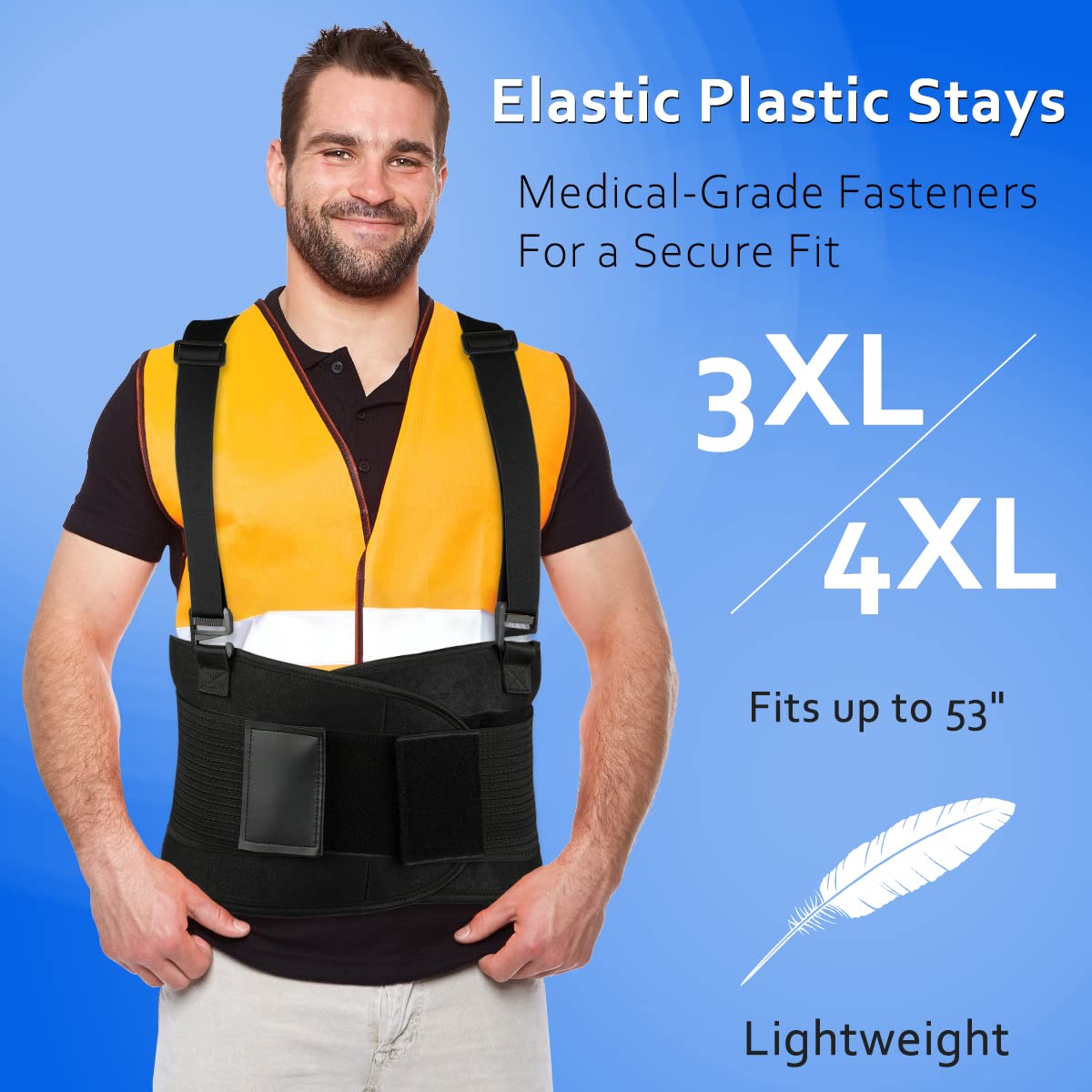 Back Brace Lumbar Back Support Belt for Women and Men Lower Back Pain Relief,Injury Recovery Heavy Lifting Support with Removable Adjustable Extension Support for Moving and Warehouse M/L(30"-37")