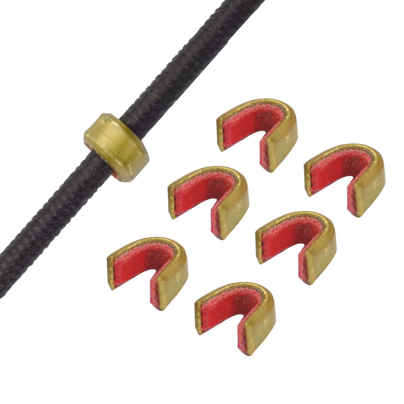 Southland Archery Supply String Nocking Points Bowstring Brass Nock Point - Made in USA - for Recurve or Compound Bows - 12/Pack (Hunter Black for 12-14 Strand String)