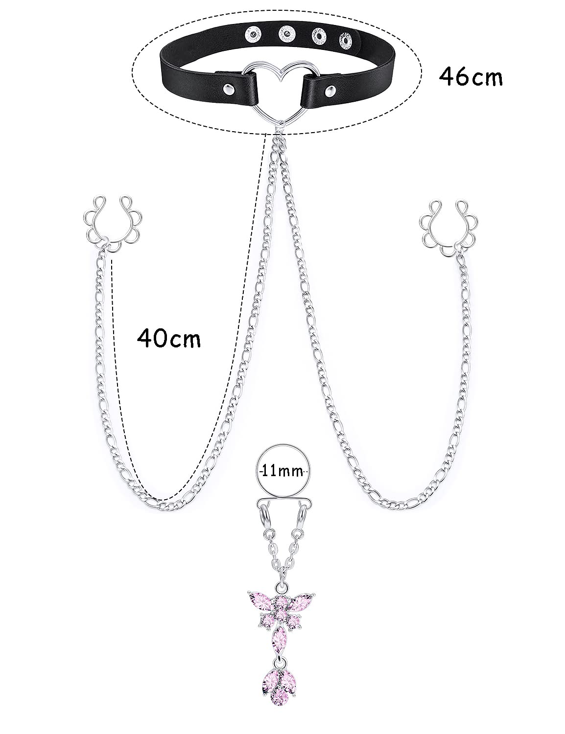 Pexveiuu Piercing Jewelry Choker Necklaces