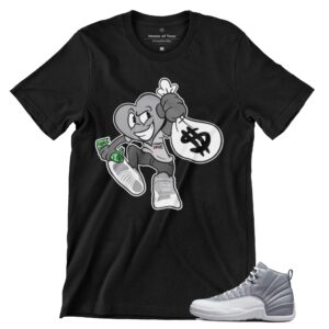 Shirt to Match Jordan 12 Stealth Men's Money Love Cash T Shirt, Jordan 12s Shirt to Match Stealth Tshirt White