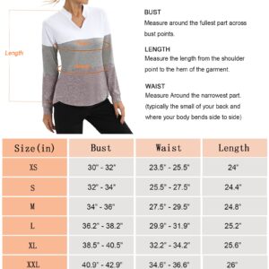 COOrun Long Sleeve Workout Shirts for Women Yoga Athletic Casual Tops Gym Running Breathable Shirt Quick Dry Navy Blue Large