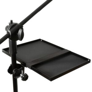 TDRSPLY Large Microphone Stand Rack Tray Mic Stand Tray Holder- For Stage/Studio/Classroom - 13 x 9" NEW VERSION STAND NOT INCLUDED