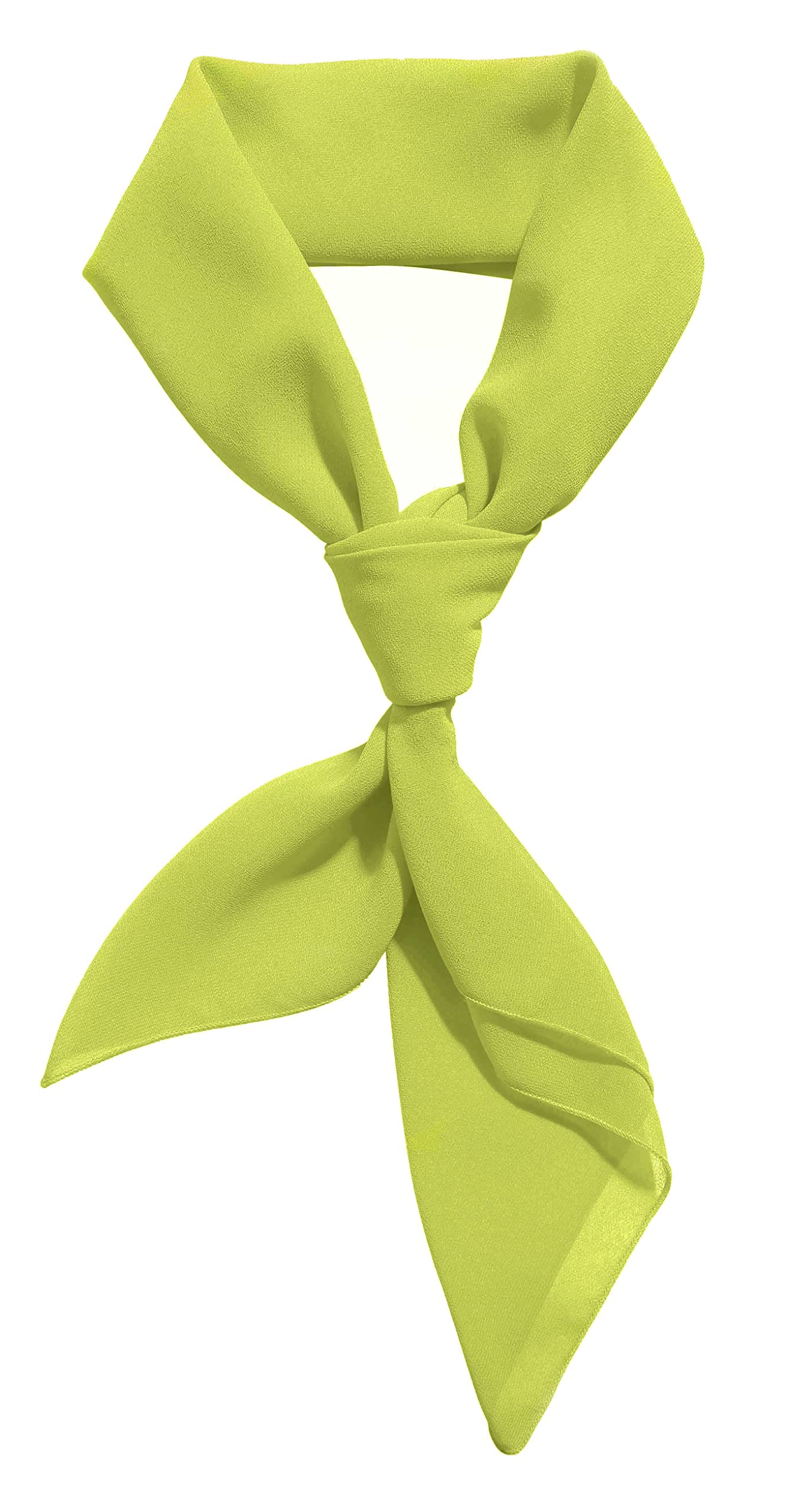 Green Scarf Daphne Lime Green Ascot Neck Silk Scarf Headband Hankerchief Daphne Costume Accessories for Women