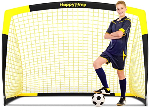 Happy Jump Soccer Goal Pop Up Foldable Soccer Net for Backyard 5'x3.6', 1 Pack