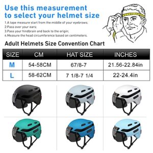 KRACESS KRS-S1 Bike Helmets for Men Smart Helmets for Adults with 1080P 60 fps Sports Camera Dual Antenna Bluetooth Womens Bike Helmet (L-22-24.4in, Matte Black)