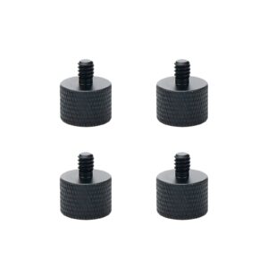 dahszhi mic screw adapter, aluminum alloy thread adapter 5/8-11 female to 1/4-20 male for mic stand, camera monitor, tripod, microphone holder 4 pack