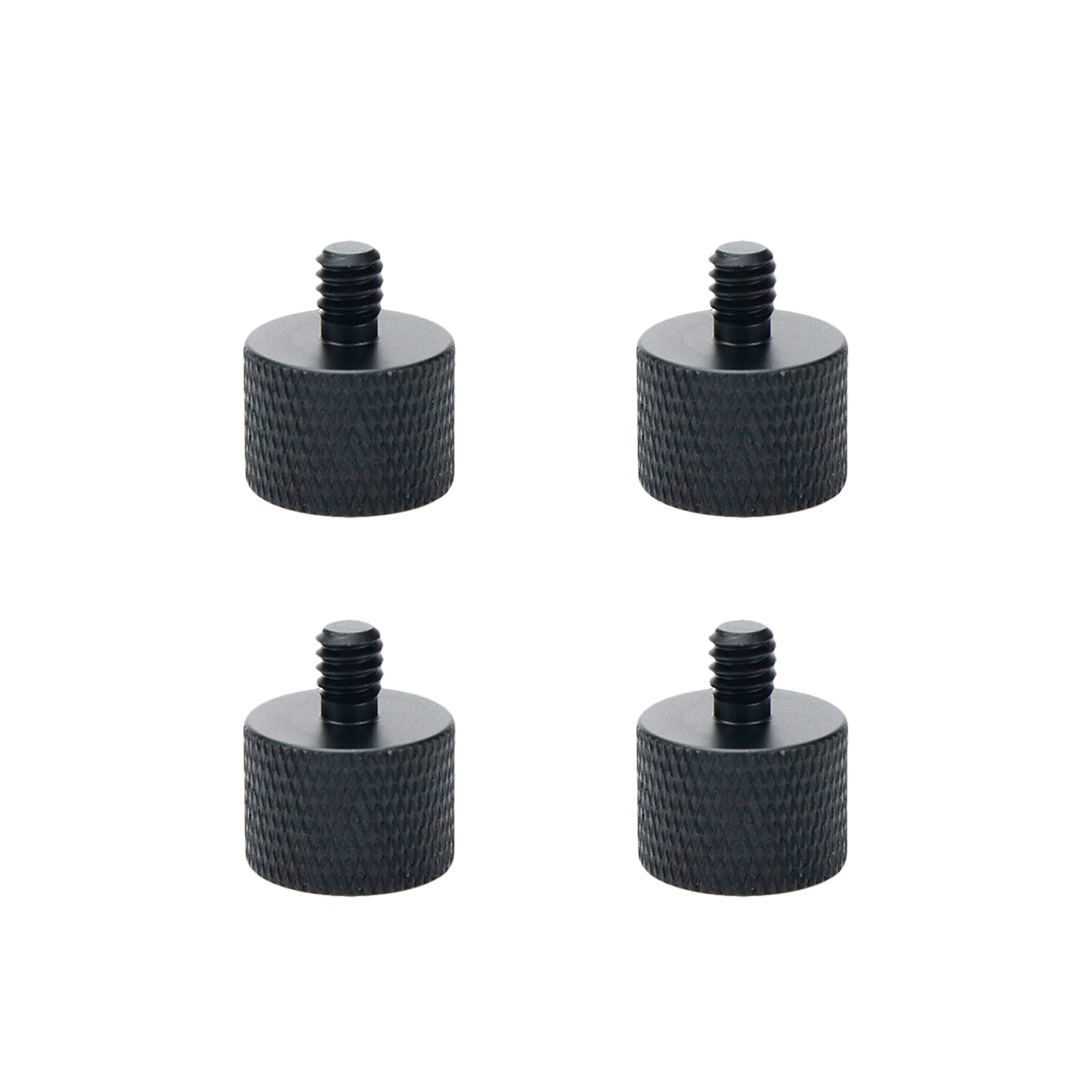 Dahszhi Mic Screw Adapter, Aluminum Alloy Thread Adapter 5/8-11 Female to 1/4-20 Male for Mic Stand, Camera Monitor, Tripod, Microphone Holder 4 Pack