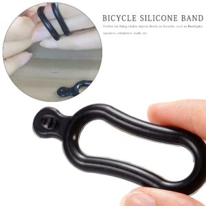 SWENSENLin 10 Pcs Bicycle Silicone Band Bike Mount Silicone Strap for Flashlights Cell Phones Speaker Lights Holder Bicycle Handlebar