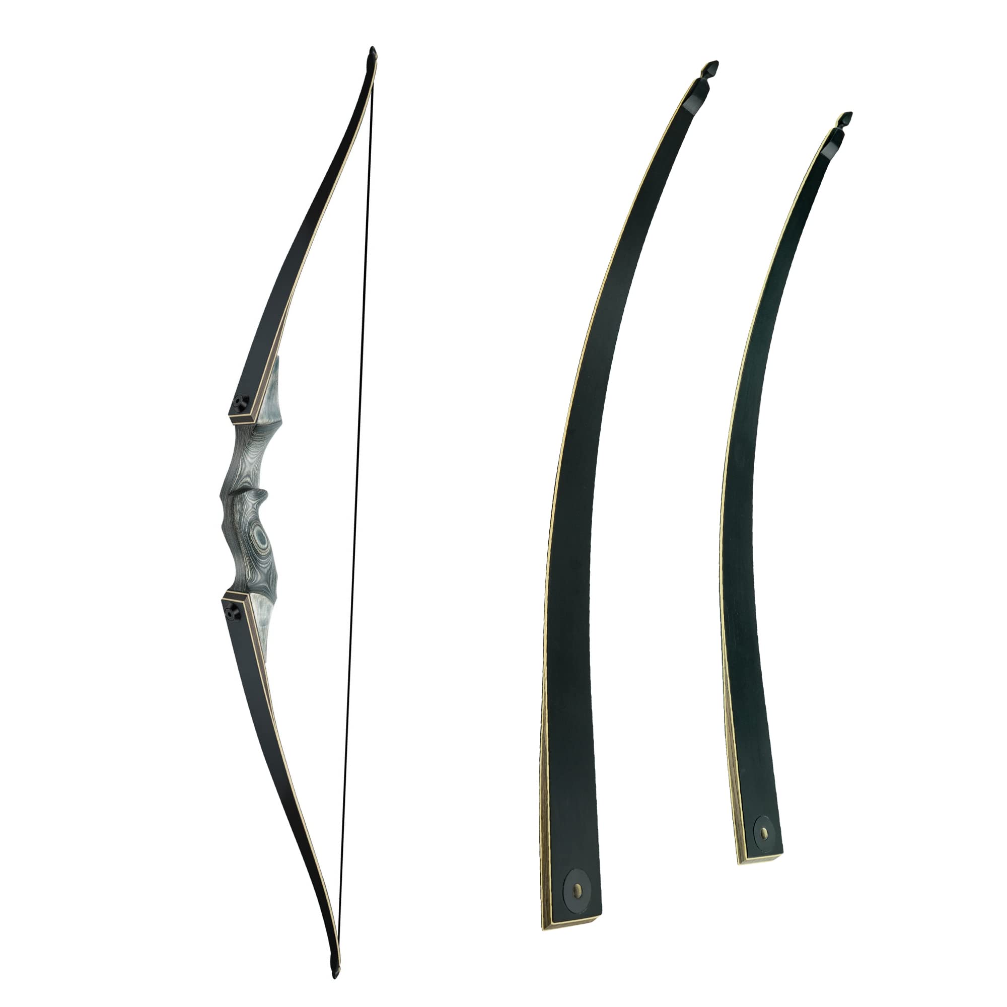 Black Hunter Takedown Longbow 40lbs & Black Hunter Original Takedown Longbow Limbs Replacement 60 lbs