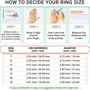 Womens Ring Stainless Steel Round Solitaire Wedding Engagement Promise Band 2 Ring Set 8