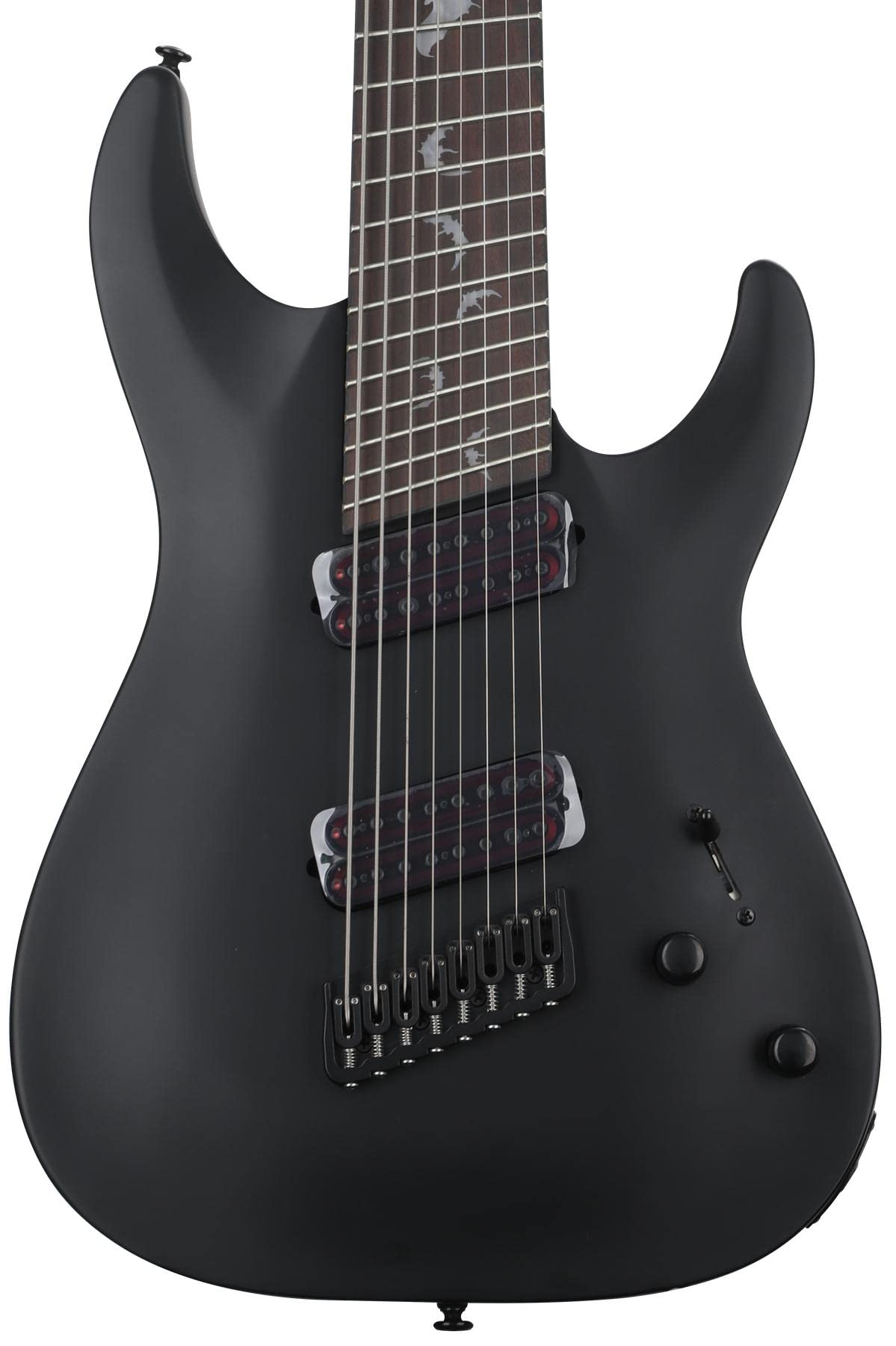 Schecter Damien-8 Multiscale 8-string Electric Guitar - Satin Black