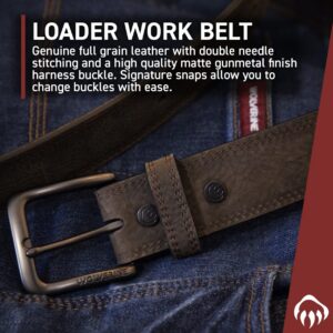 Wolverine Men Rugged Boot Leather Work Belt, Loader-Sudan, 52