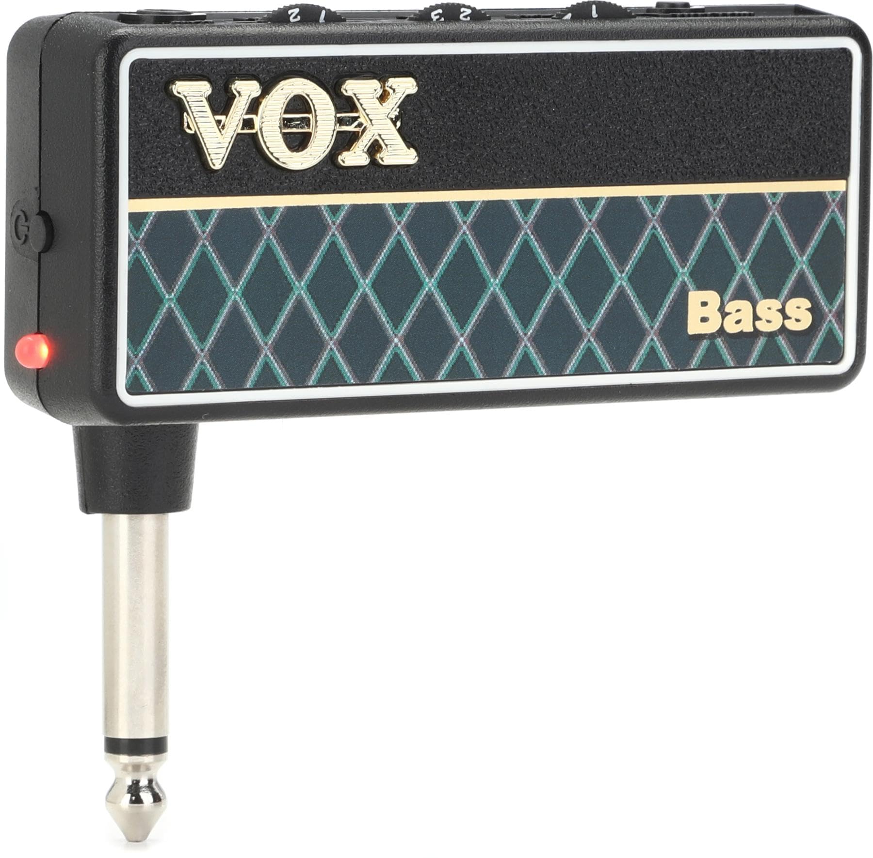 Vox amPlug 2 Bass Headphone Guitar Amp + Hosa CMM-110 Stereo Interconnect Cable - 3.5mm TRS Male to 3.5mm TRS Male - 10