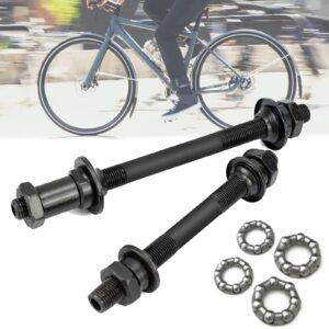 moondkist 1 pair bike axle, bicycle axles rear axle front axle set with 20.5mm, 25mm wheel hub steel ball, mountain bike hollow hub shaft front and rear axle kit 108mm, 145mm for mountain mtb bike