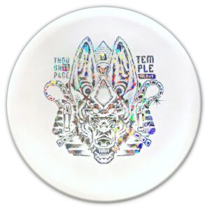 Thought Space Athletics Temple Disc Golf Putter in Nerve Plastic - White Overstable Putt and Approach Disc - Flying Disc Sports Equipment, 173-176 Grams