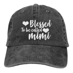 Sefgaen Cap Blessed to Be Called Mimi Cap Men Dad Hat Adjustable Cap Natural