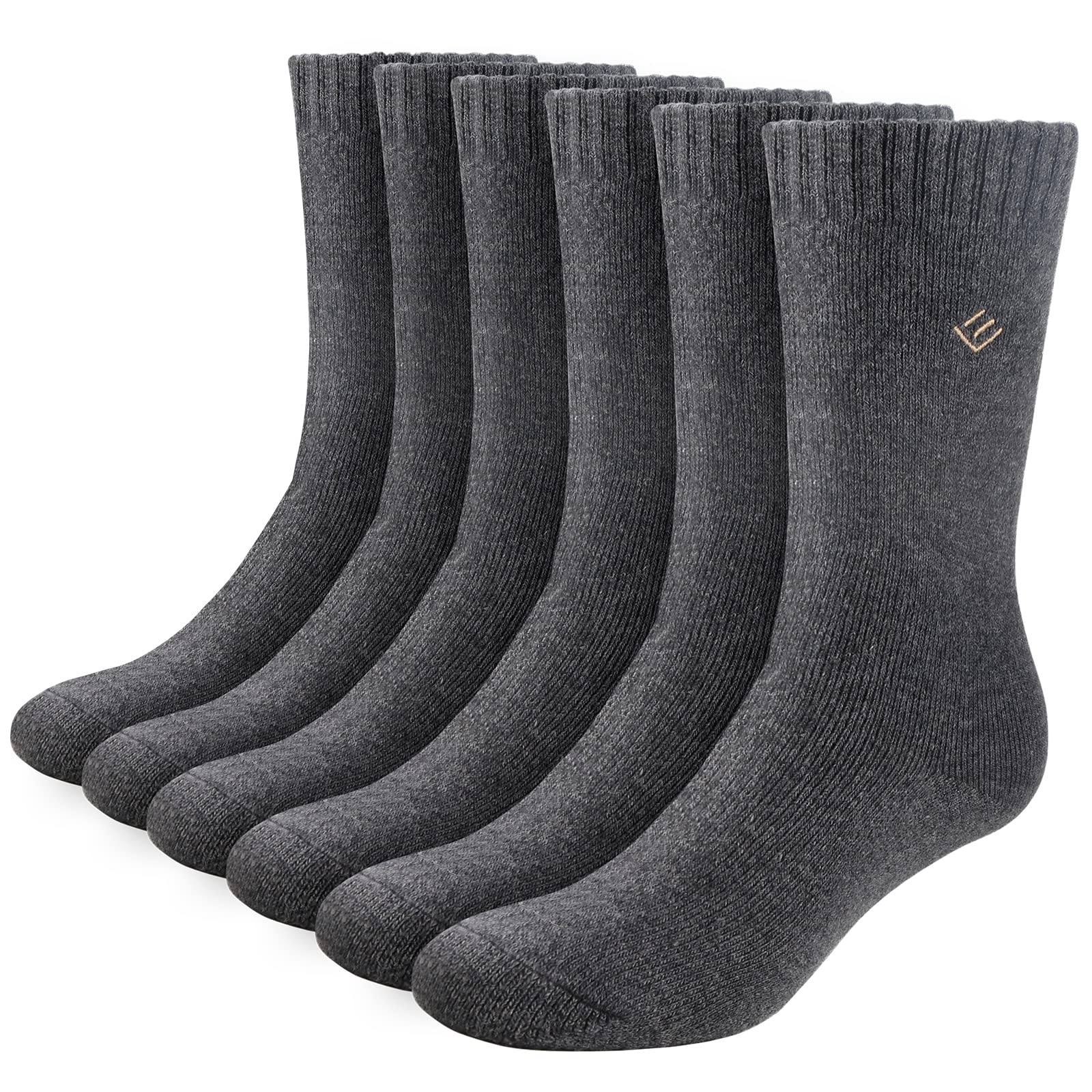 EIZNIZ 3 Pairs Merino Wool Socks for Men & Women, Thermal Warm Winter Crew Socks for Hiking, Unisex Cold Weather Boot Socks