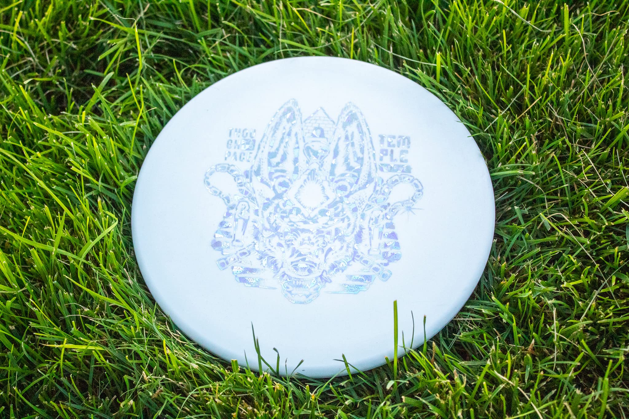 Thought Space Athletics Temple Disc Golf Putter in Nerve Plastic - White Overstable Putt and Approach Disc - Flying Disc Sports Equipment, 173-176 Grams