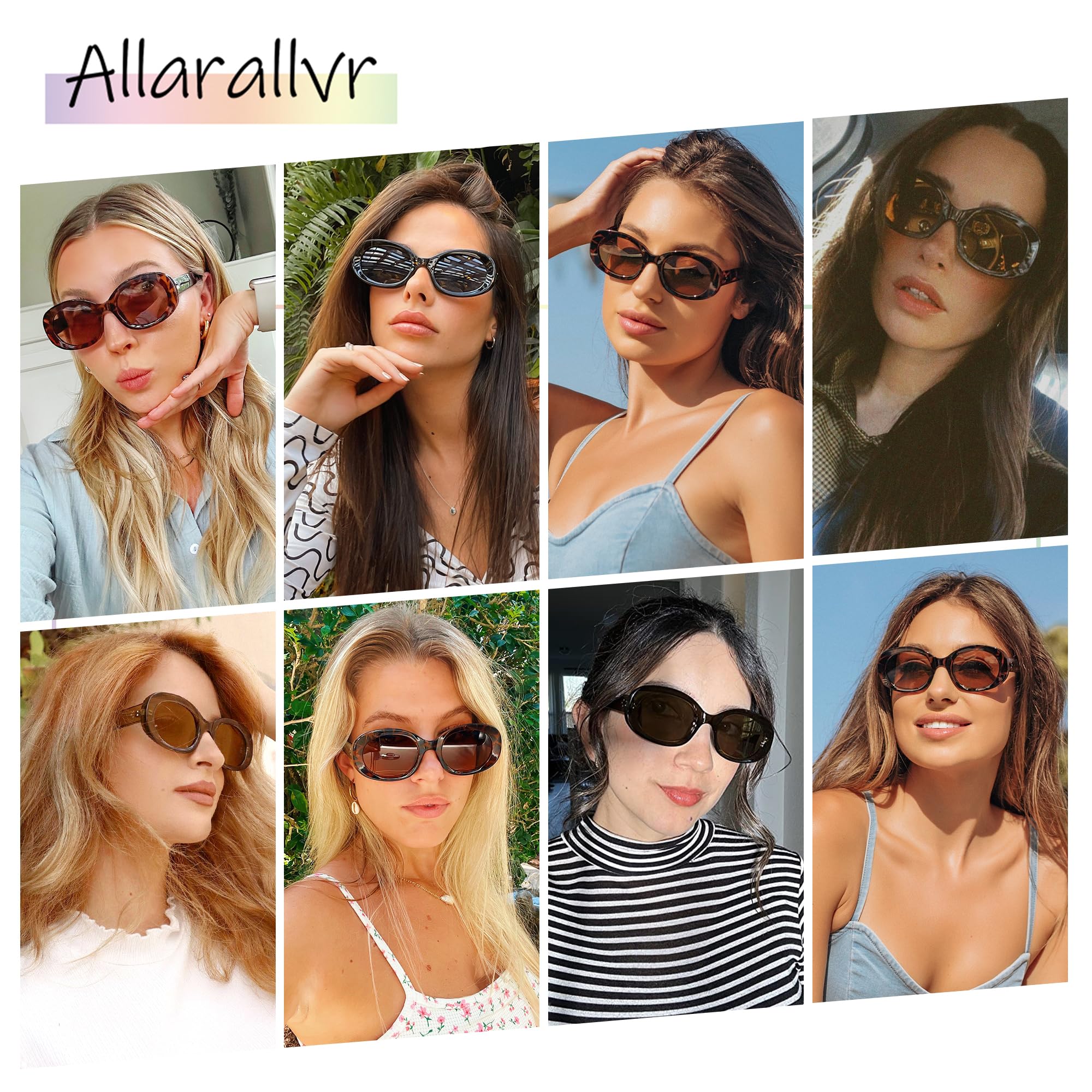 Allarallvr Retro Oval Polarized Sunglasses for Women and Men Vintage Designer Style Gafas De Sol Para Mujer AR82023 Black+Tortoise