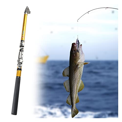 XINNUO Portable Sea Fishing Rod Pole Carbon Fiber Rock Fishing Pole 1.5/1.8/2.1/2.4/2.7/3m Telescopic Travel Fishing Rod Mini Fish Tackle Accessories Tools (Size : 3.0m)