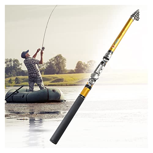 XINNUO Portable Sea Fishing Rod Pole Carbon Fiber Rock Fishing Pole 1.5/1.8/2.1/2.4/2.7/3m Telescopic Travel Fishing Rod Mini Fish Tackle Accessories Tools (Size : 3.0m)