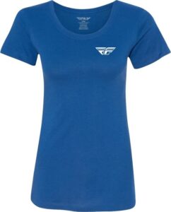 fly racing 356-0081m women's fly pulse tee blue md