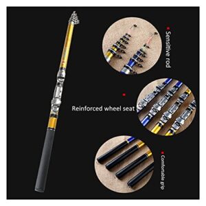 XINNUO Portable Sea Fishing Rod Pole Carbon Fiber Rock Fishing Pole 1.5/1.8/2.1/2.4/2.7/3m Telescopic Travel Fishing Rod Mini Fish Tackle Accessories Tools (Size : 3.0m)