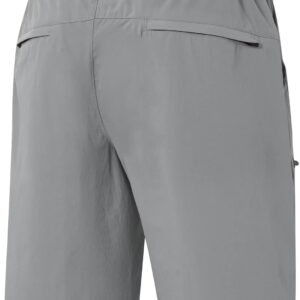 Men's Quick Dry Lightweight Stretch Cargo Hiking Shorts with 6 Pockets Lightgrey XX-Large