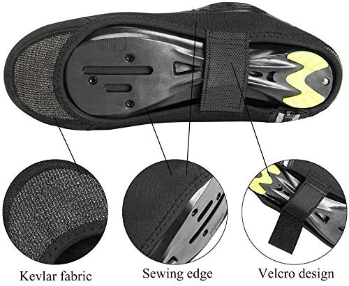 Cycling Shoe Covers Waterproof Cycling Shoe Covers, Thermal Warm Bike Overshoes with Reflective Strip, Waterproof Windproof Cycling Shoe-Covers for MTB Road Bike Booties Unisex (Size : L)