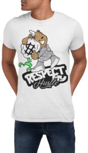 jordan 12 stealth men's t shirt to match respect my hustle, shirt to match jordan 12 stealth gift jordan 12s tee white