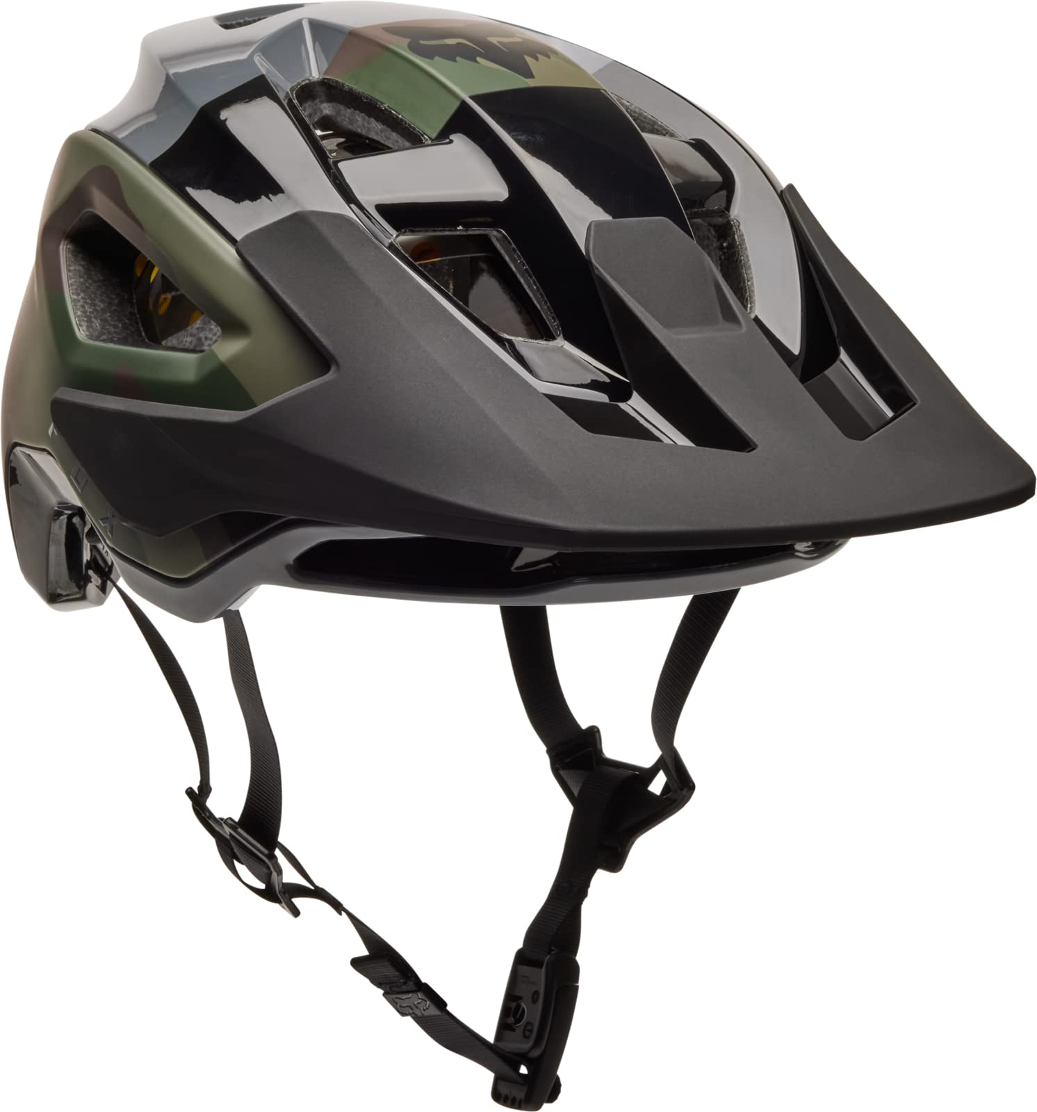 Fox Racing Speedframe Pro Mountain Bike Helmet, Olive Camo, Large