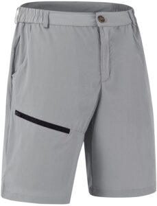 men's quick dry lightweight stretch cargo hiking shorts with 6 pockets lightgrey xx-large