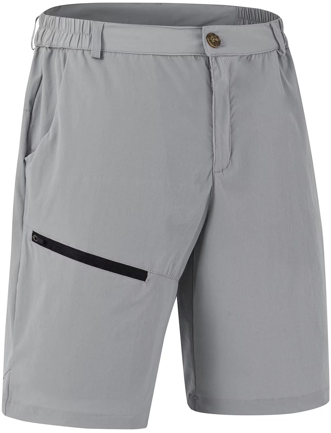 Men's Quick Dry Lightweight Stretch Cargo Hiking Shorts with 6 Pockets Lightgrey XX-Large