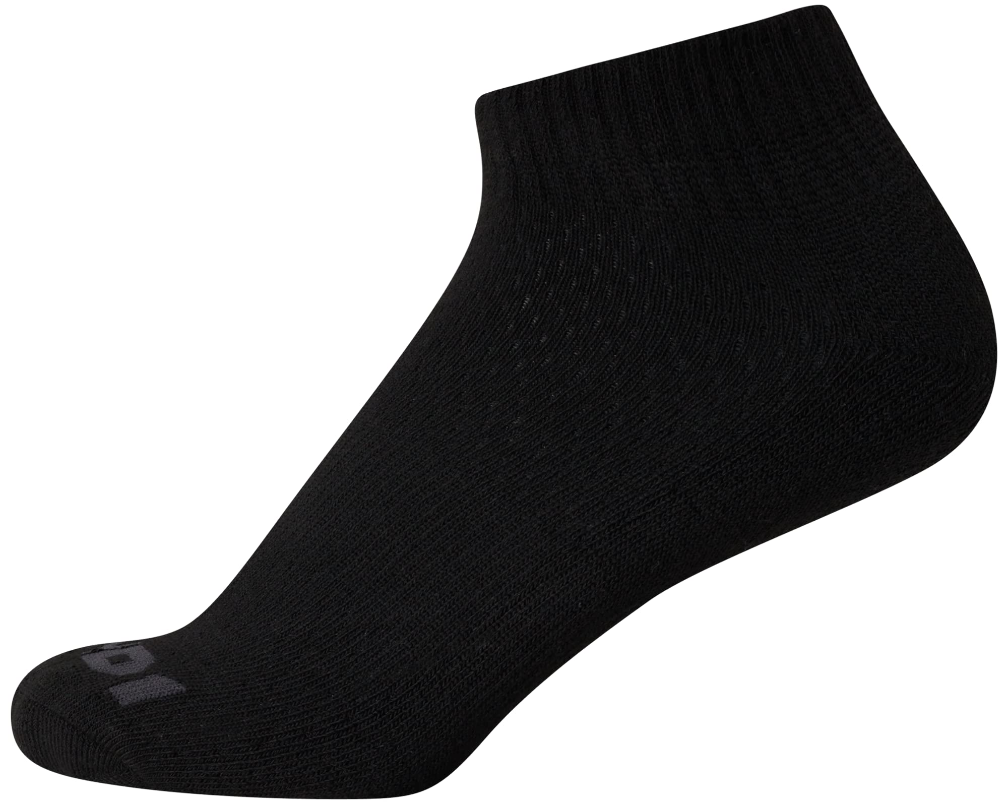 AND1 Boys' Socks - Athletic Cushion Quarter Cut Socks (16 Pack), Size Small-Medium, Solid Black