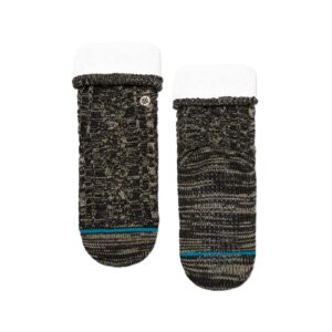 stance men's aspen home socks, washed black, m