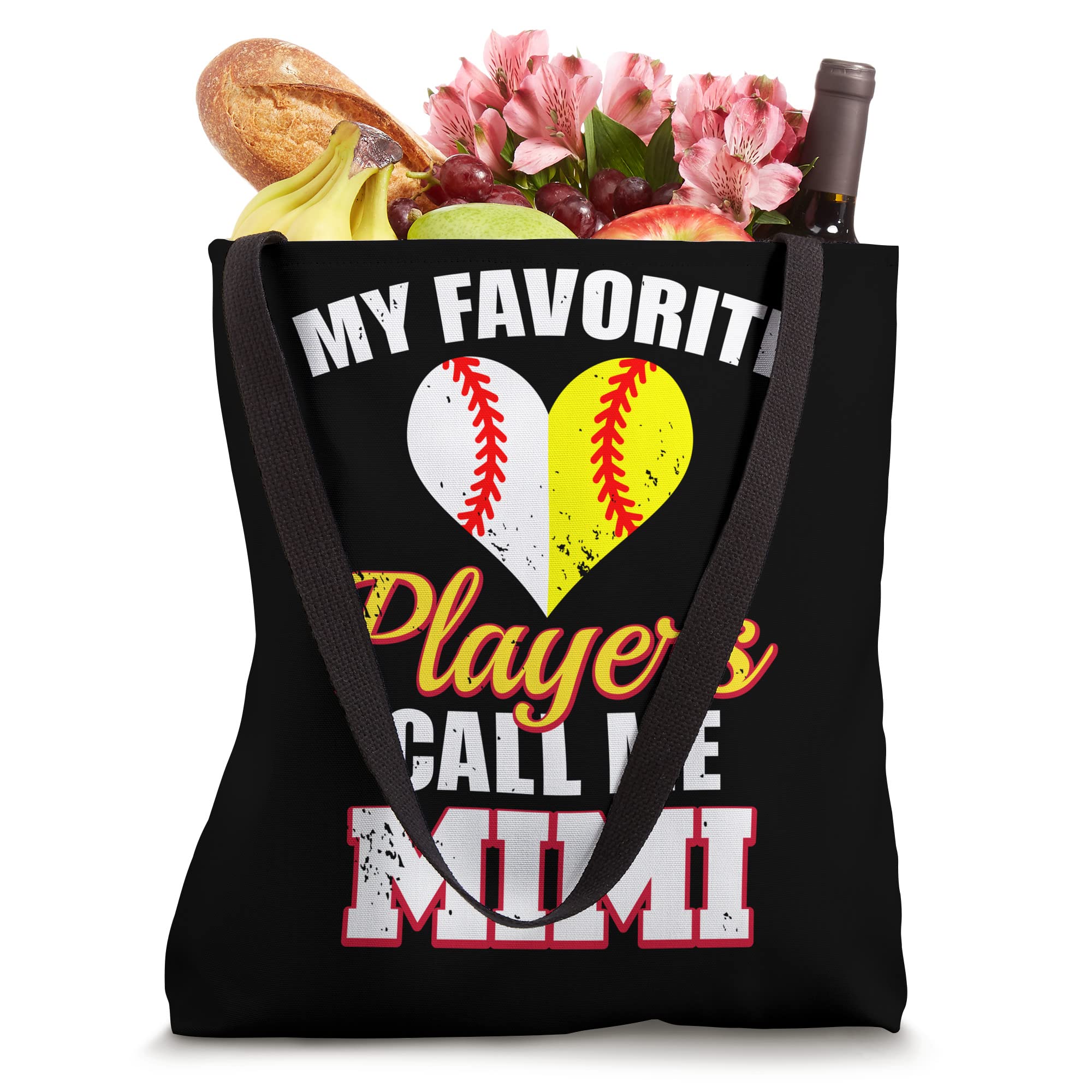 My Favorite Players Call Me Mimi Baseball Softball Mimi Tote Bag