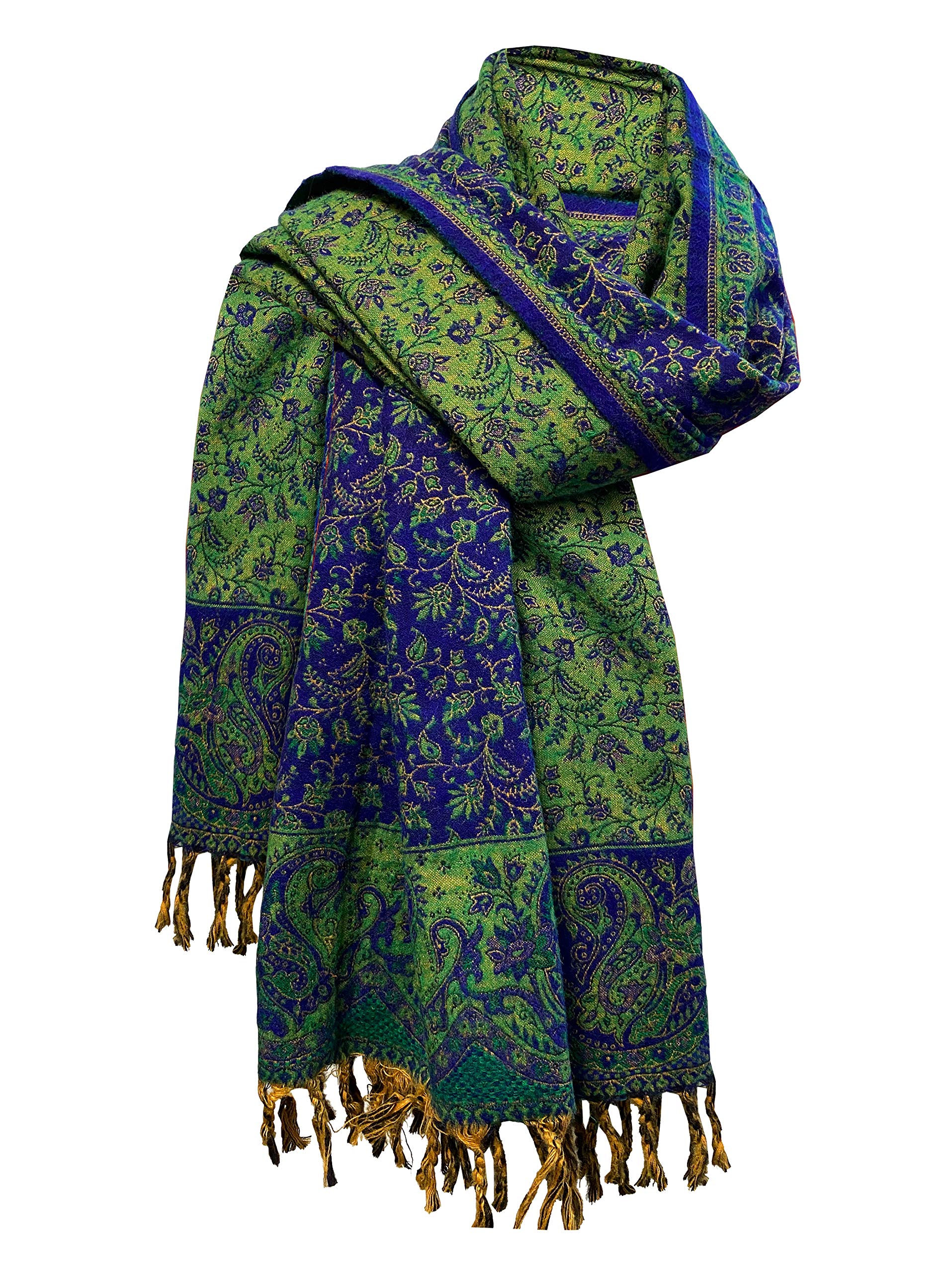 LUXURY BLUE GREEN FLORAL HANDMADE BLACK BEIGE FASHION Scarf Yak Wool comfortable soft scarf Shawl Blanket stole unisex Travel Wrap Meditation Soft gift for her