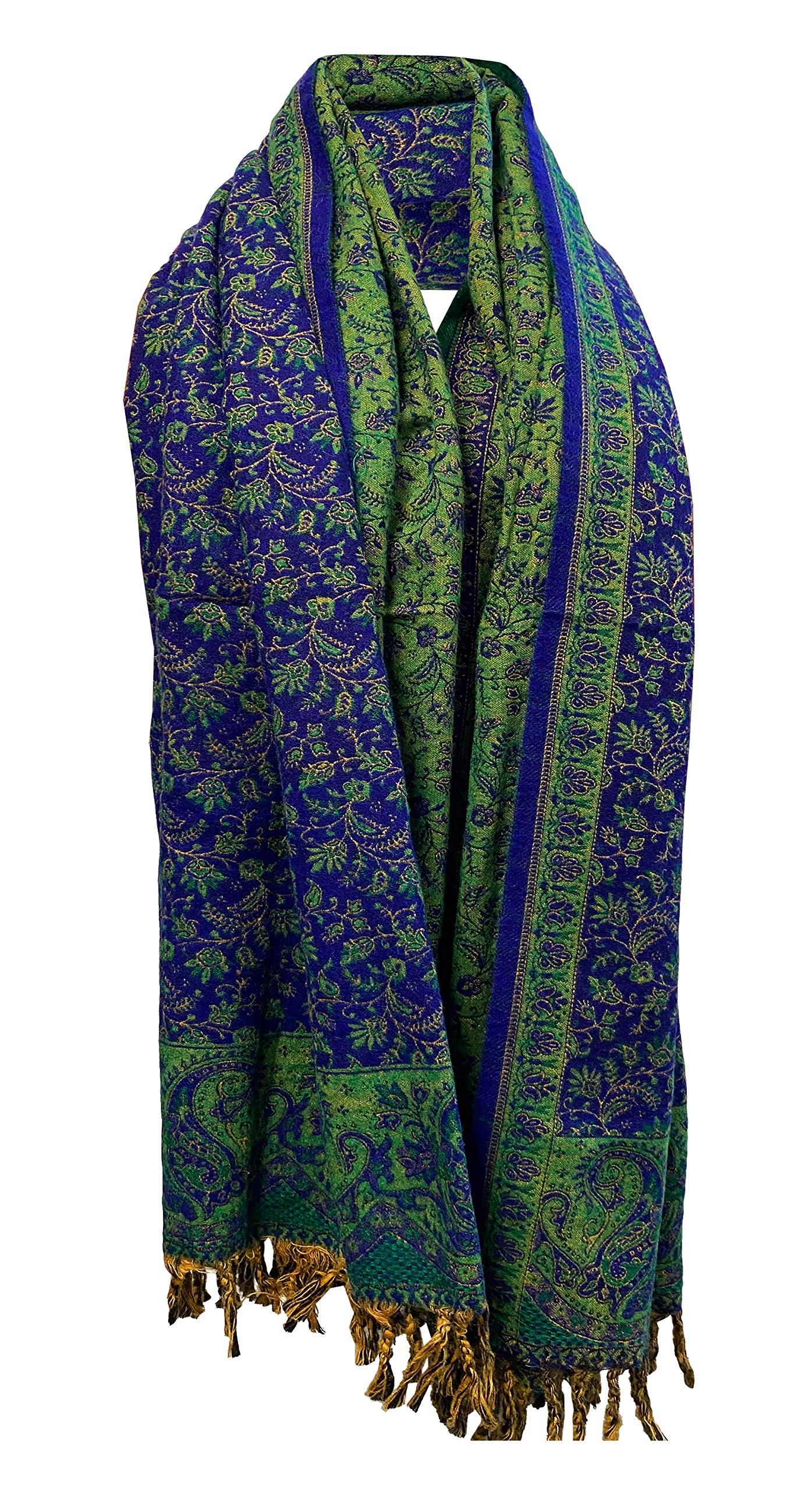 LUXURY BLUE GREEN FLORAL HANDMADE BLACK BEIGE FASHION Scarf Yak Wool comfortable soft scarf Shawl Blanket stole unisex Travel Wrap Meditation Soft gift for her