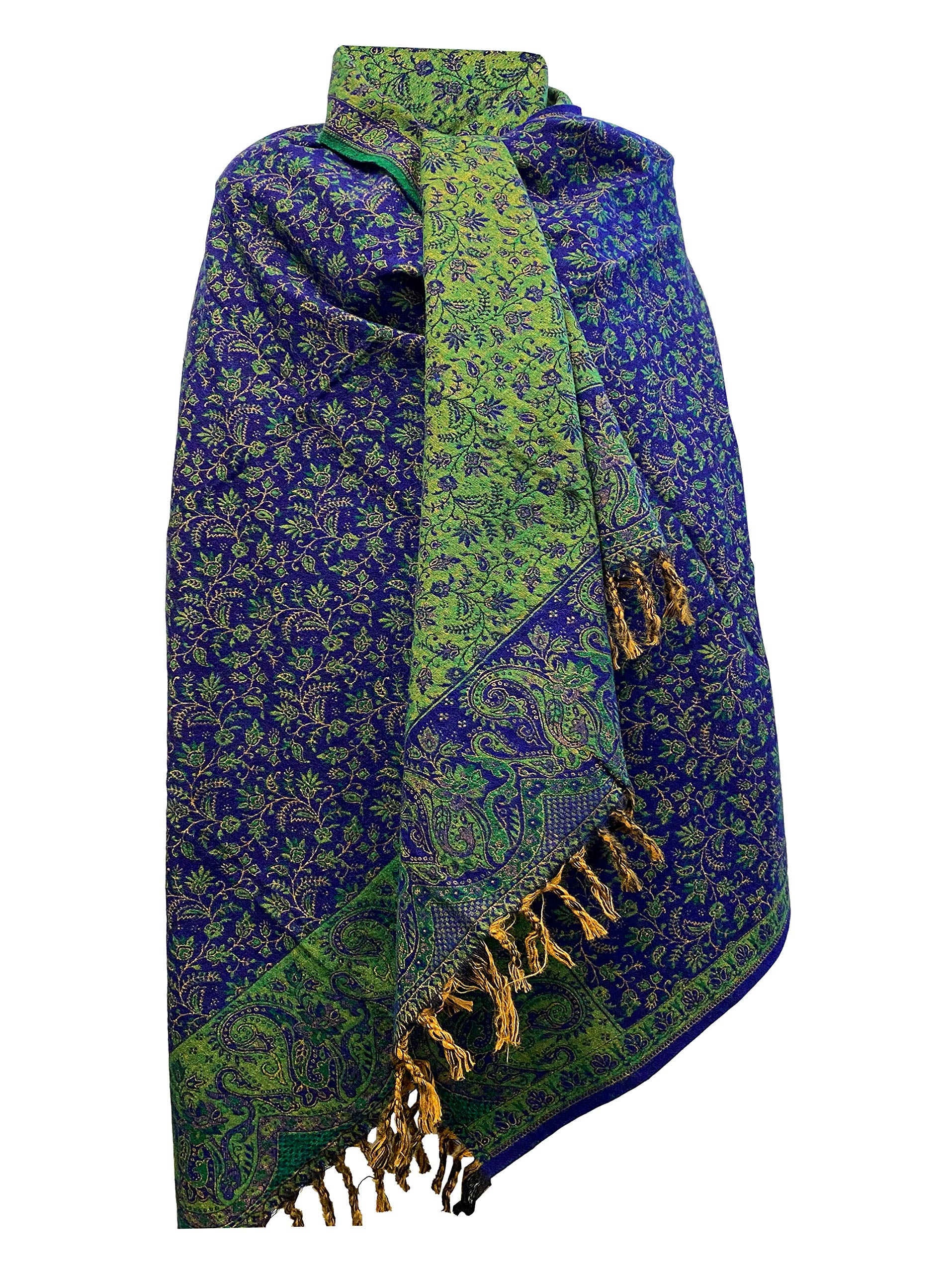 LUXURY BLUE GREEN FLORAL HANDMADE BLACK BEIGE FASHION Scarf Yak Wool comfortable soft scarf Shawl Blanket stole unisex Travel Wrap Meditation Soft gift for her