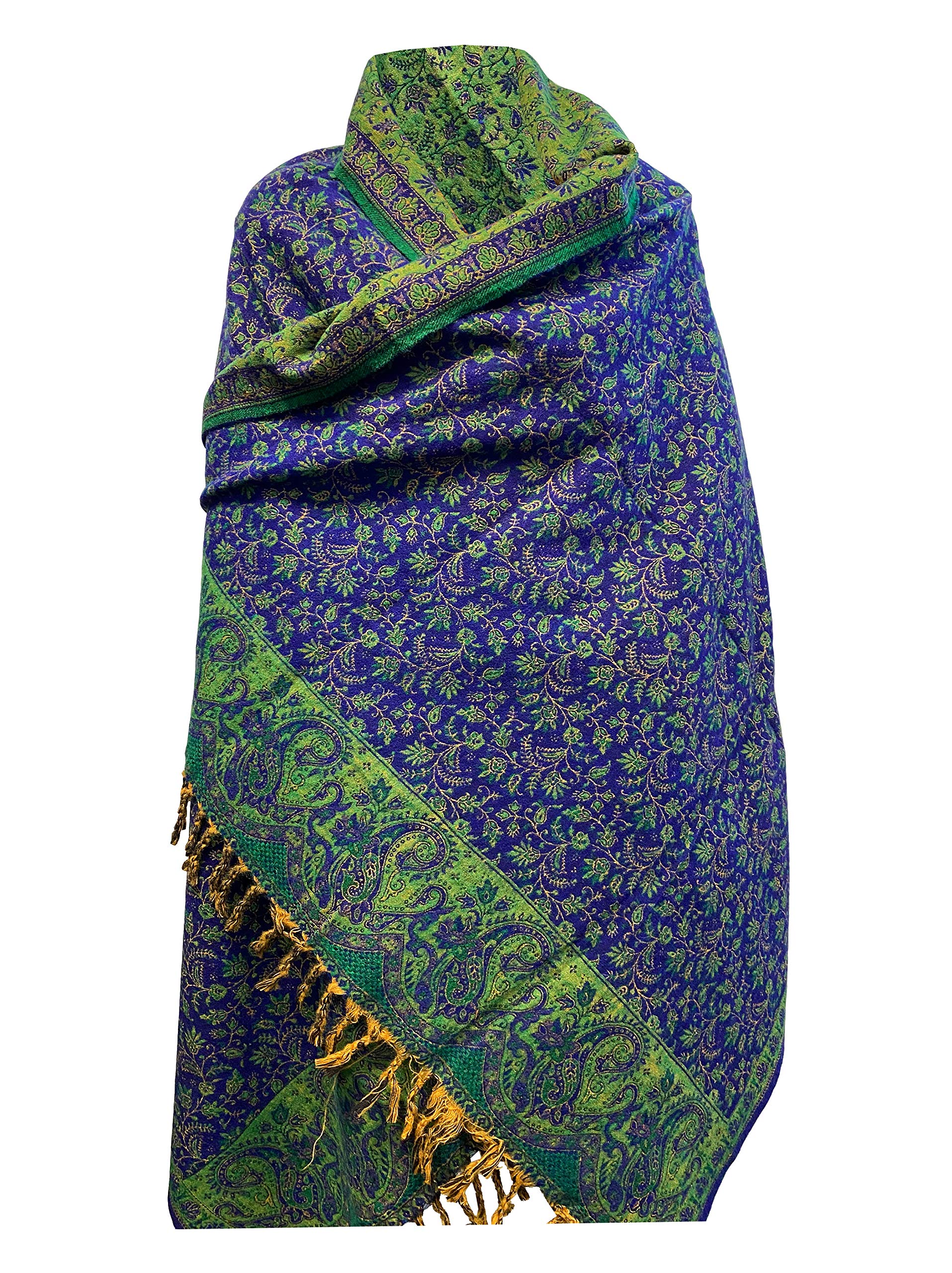 LUXURY BLUE GREEN FLORAL HANDMADE BLACK BEIGE FASHION Scarf Yak Wool comfortable soft scarf Shawl Blanket stole unisex Travel Wrap Meditation Soft gift for her