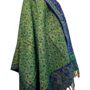 LUXURY BLUE GREEN FLORAL HANDMADE BLACK BEIGE FASHION Scarf Yak Wool comfortable soft scarf Shawl Blanket stole unisex Travel Wrap Meditation Soft gift for her