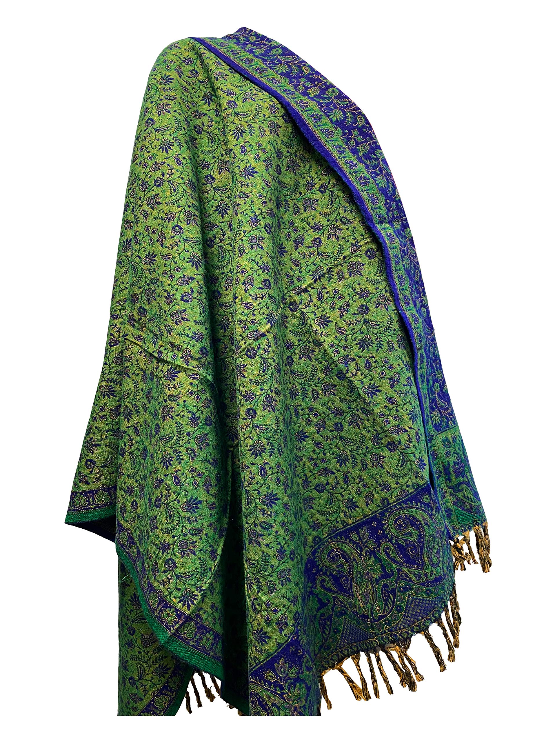 LUXURY BLUE GREEN FLORAL HANDMADE BLACK BEIGE FASHION Scarf Yak Wool comfortable soft scarf Shawl Blanket stole unisex Travel Wrap Meditation Soft gift for her