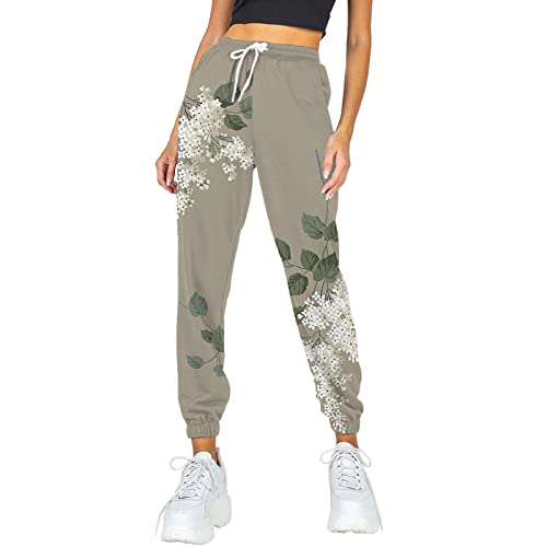 Lightweight Joggers for Women Comfy Drawstring Workout Joggers Pants Comfy Tapered Lounge Pants with Pockets Green